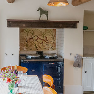  The cosy kitchen at Beili Glas Welsh holiday cottage near Monmouth and Abergavenny